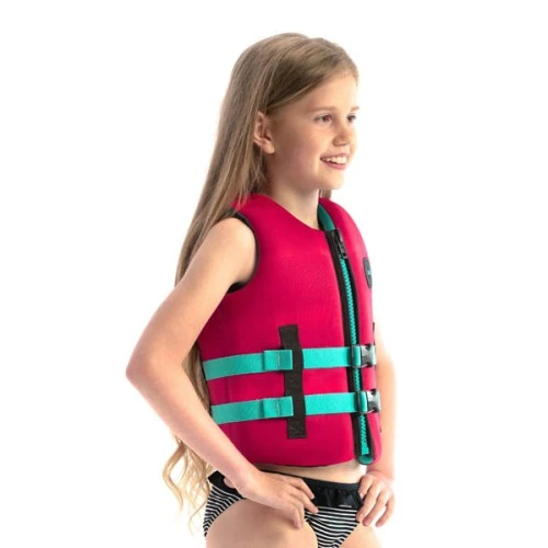 Jobe Neoprene Life Vest Kids Hot Pink - Image 3